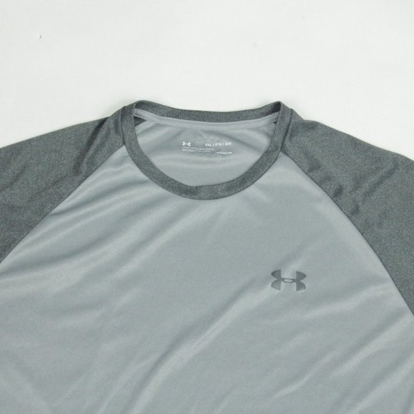 Under Armour Mens Shirt 2XL Heatgear Fitted Athletic Tee Short Sleeve Gray - Picture 2 of 8